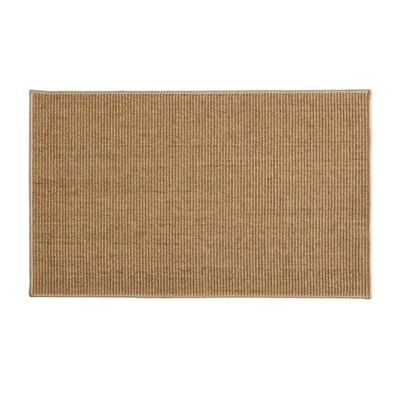 

Natural sisal carpet yellow linen Chinese log style zen tea room Japanese living room tatami mat