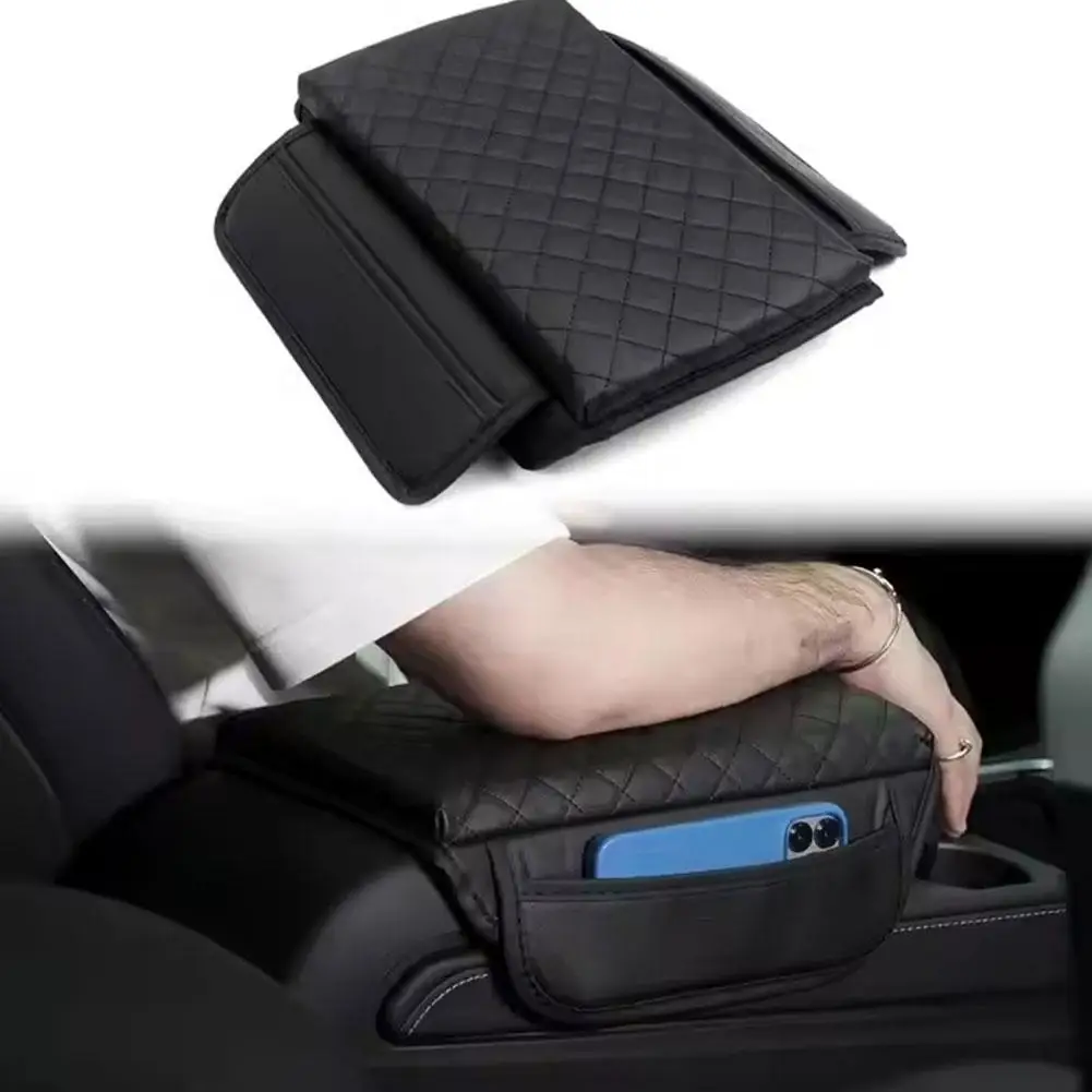 

Для Tesla Y, крышка центральной консоли, коврик для коробки, центральная подушка, коврик для перил, кожаный коврик из микрофибры, автомобильные аксессуары для Tesla I7U5