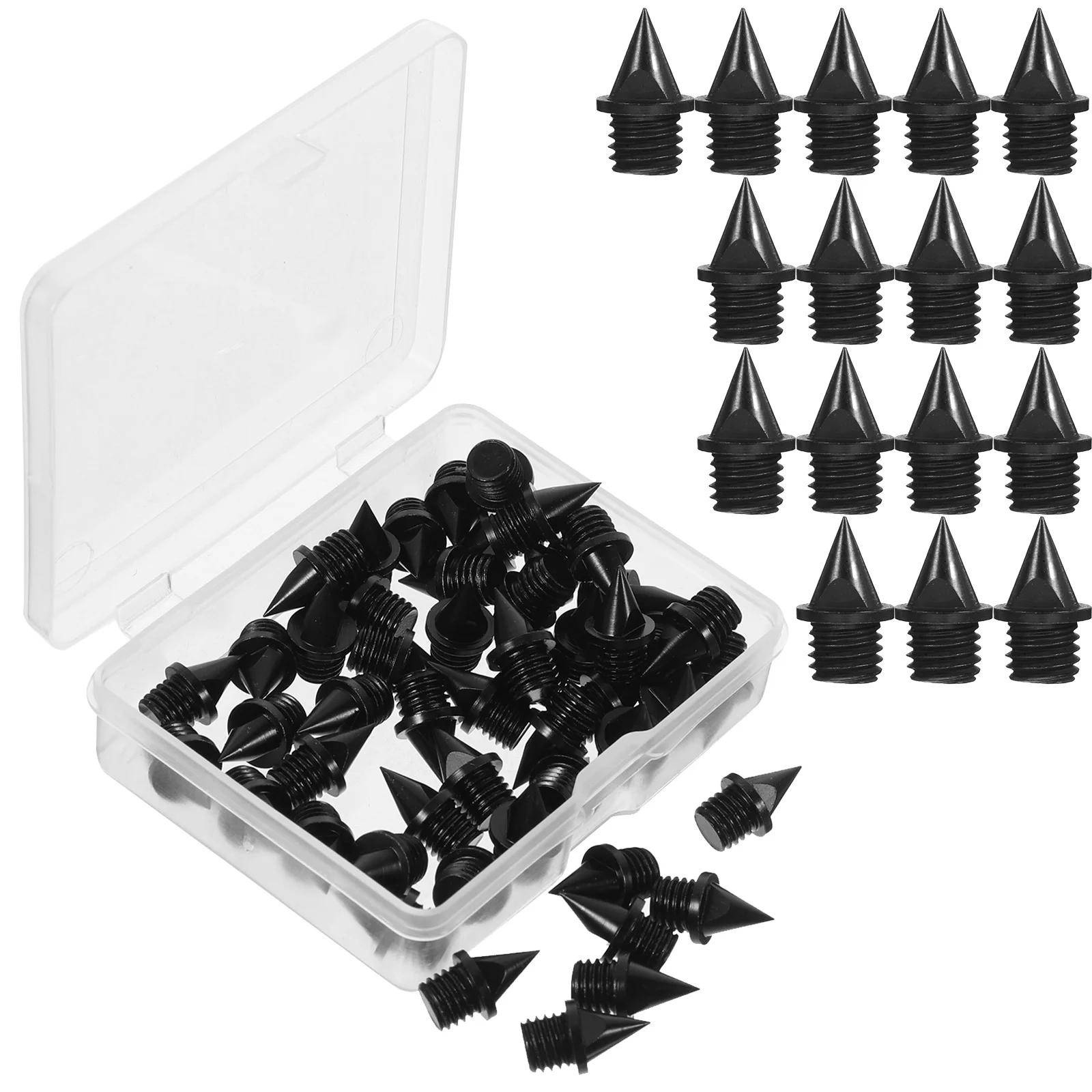 1 Satz Kohlenstoffstahl-Spikes, leicht, stark, Ersatz zum Einschrauben, Laufspikes für Schienenschuhe, Outdoor-Sport, Weitsprung