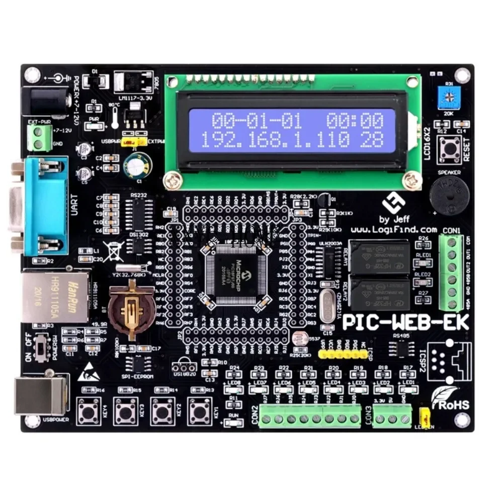 

PIC MCU Learning Development Board Ethernet Pic-web-ek Pic18f97j60