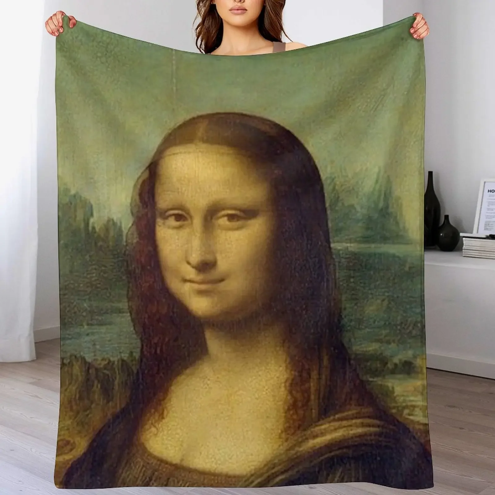 MONA LISA - LEONARDO DA VINCI Throw Blanket Personalized Gift Luxury Blankets