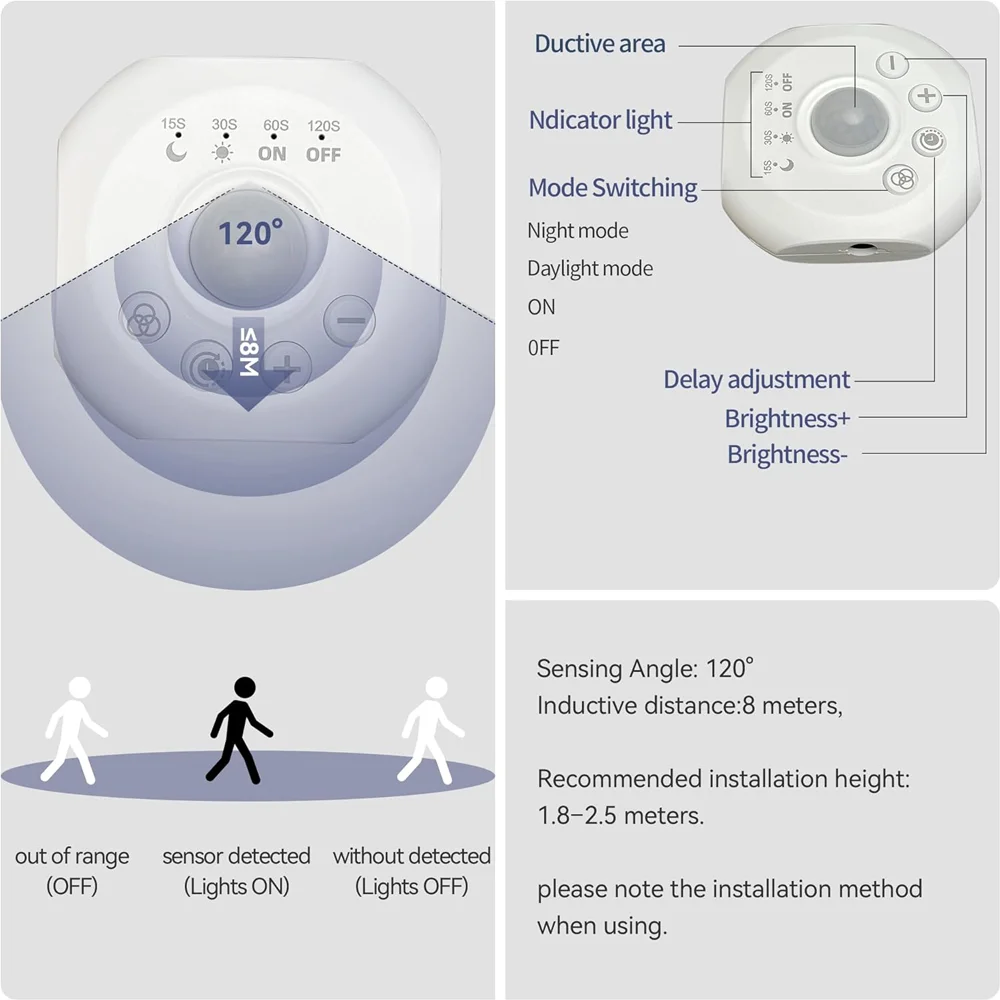 PIR Motion Sensor Light Switch Human Body Sensing Monochrome Dimmer DC USB Timer Automatic Movement Detector ON OFF 5V 12V 24V