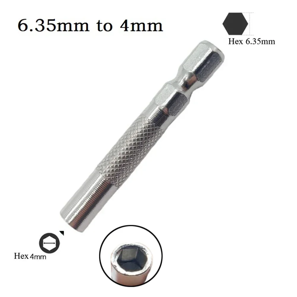 2 pçs 45mm 1/4 "6 35mm hexágono haste inserção bit adaptador para 4mm chave de fenda elétrica soquete suporte magnético micro bit adaptador