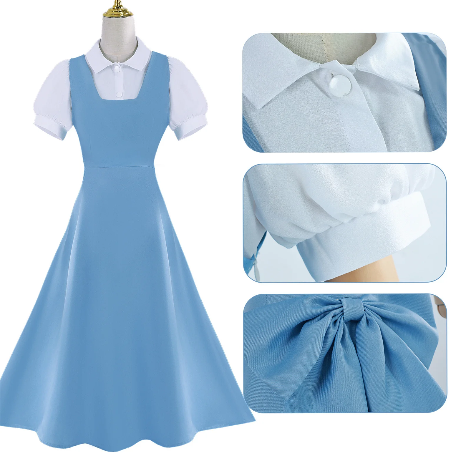 

Anime Tendo Akane Cosplay Costume Blue High School Uniform Dress for Girls Women Halloween Carnival Party Outfits