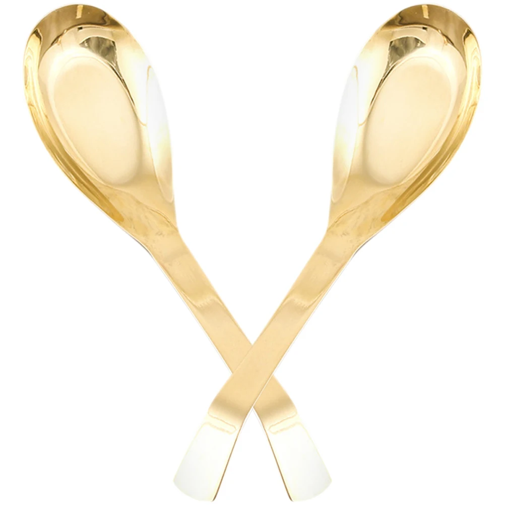 

Brass Soup Ladle Thickened Long H Kitchen Restaurant Tool Golden Metal Cooking Serving Spoon Dining Tableware
