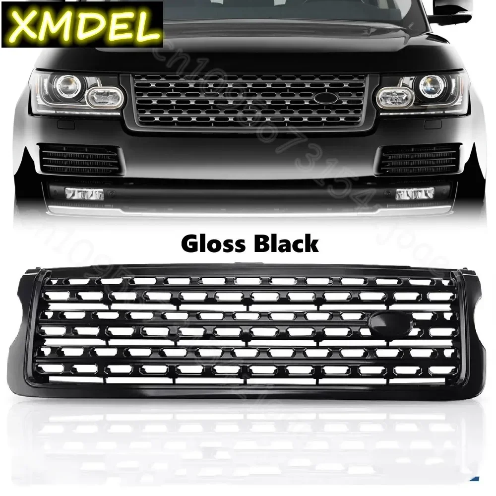 

grille car styling front center grill Gloss Black Grille Grill For 2013 2014 2015 2016 2017 Land Rover Range Rover auto part