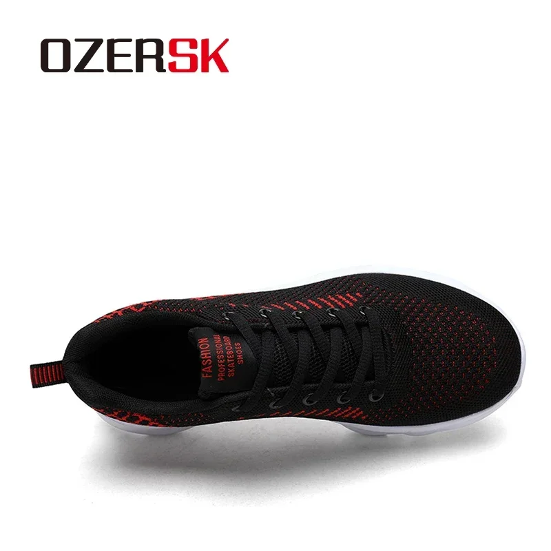 OZERSK Fashion Women Shoes New Mesh Breathable Lightweight Soft Sole Non-Slip Cushioning Comfortable Sneakers Woman