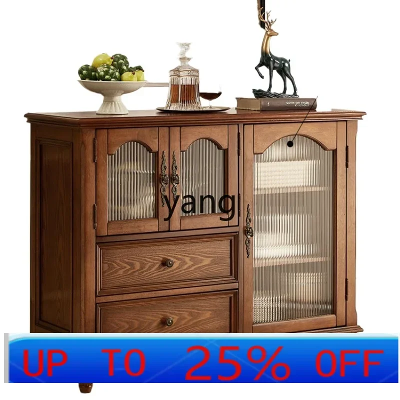 

Тумба для чая из массива дерева в ретро-стиле, простой настенный шкаф для хранения в гостиной