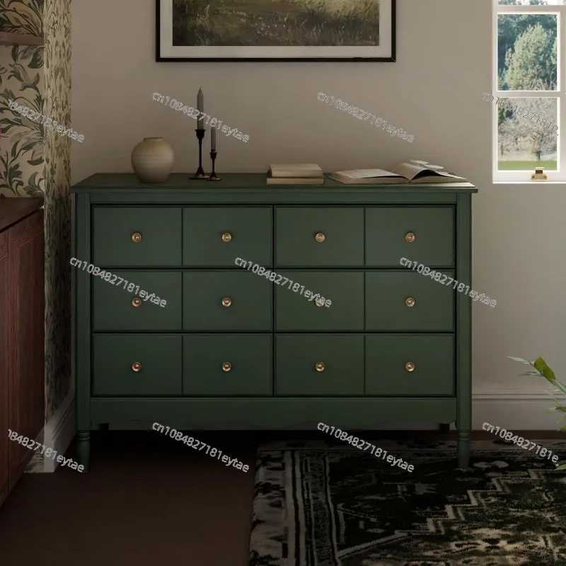 6-Drawer Assembled Dresser in Forest Green