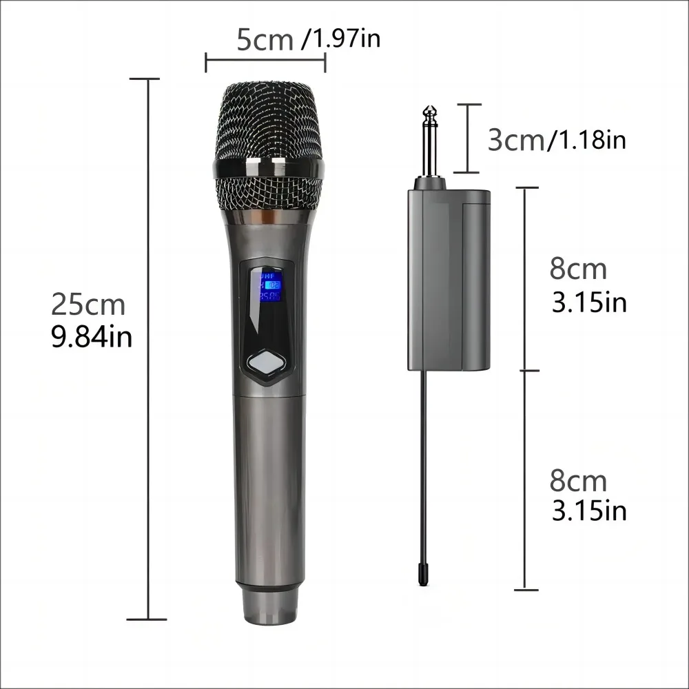 Dynamic Professional UHF Dual Premium Classroom Church UHF Charging Handheld Karaoke Wireless Microphone For Wedding/Home KTV