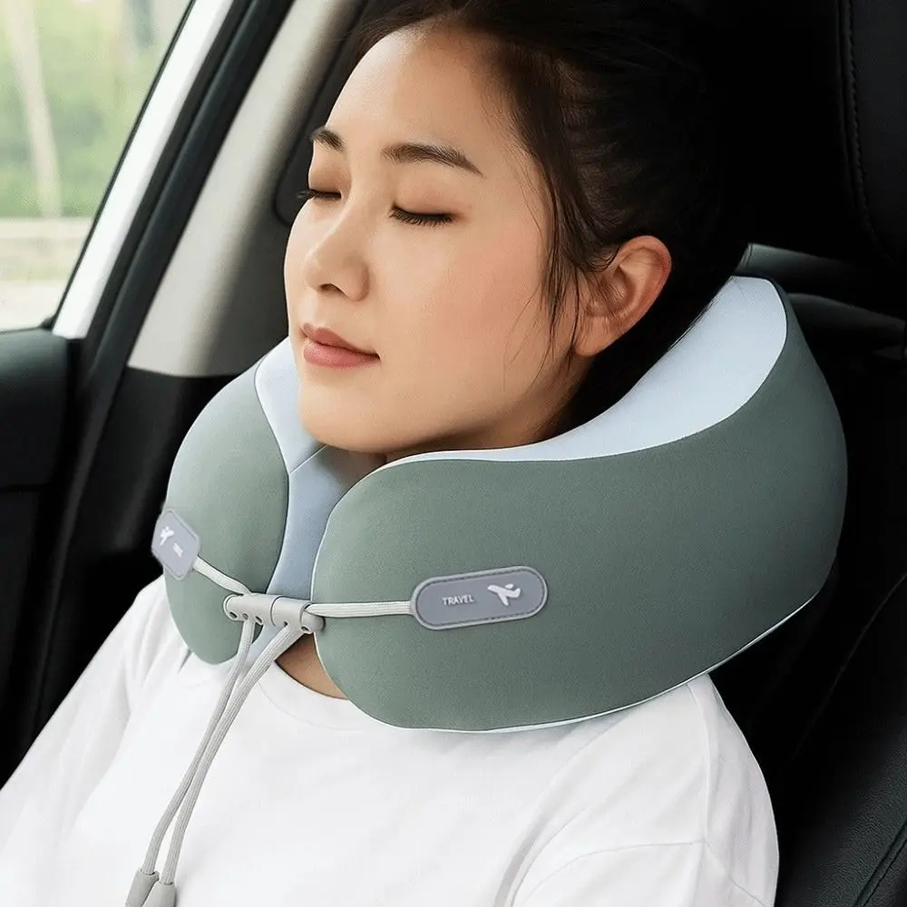

360 Degree Neck Protect U-shaped Travel Pillows Slow Rebound Storage Bag Napping Neck Pad Cooling Portable Neck Support Cushion