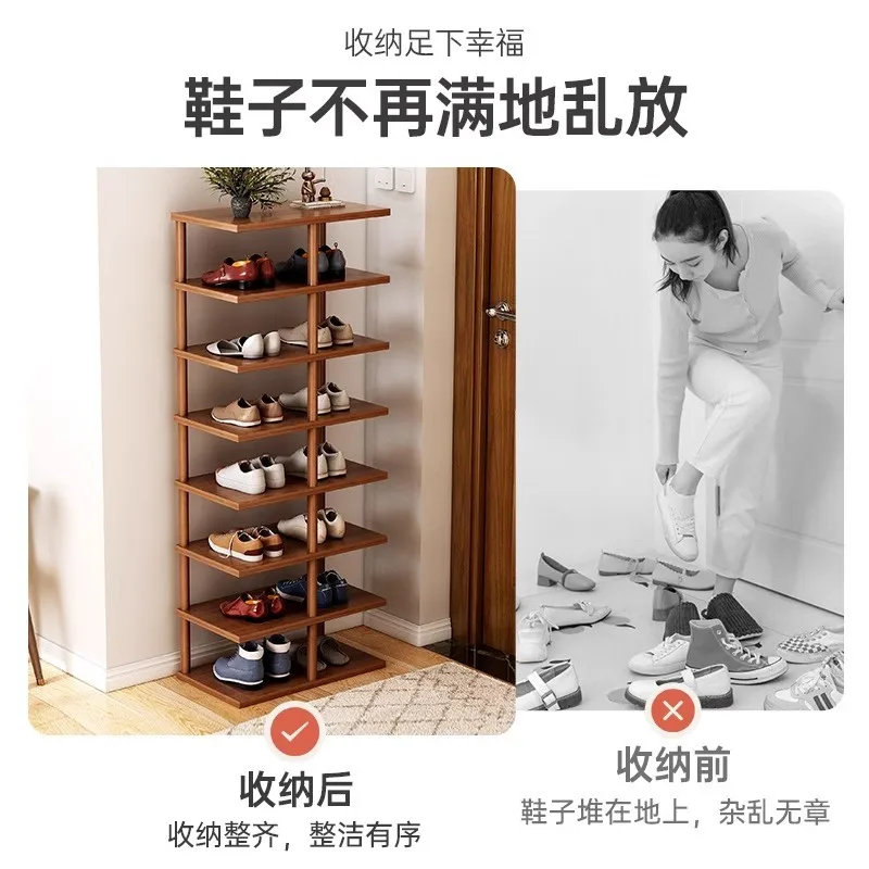 Custom Shoe Rack Home Entrance Multi-layer Simple Storage Rack Indoor Organizer New 2025 Hot-Selling Narrow Shoe Cabinet