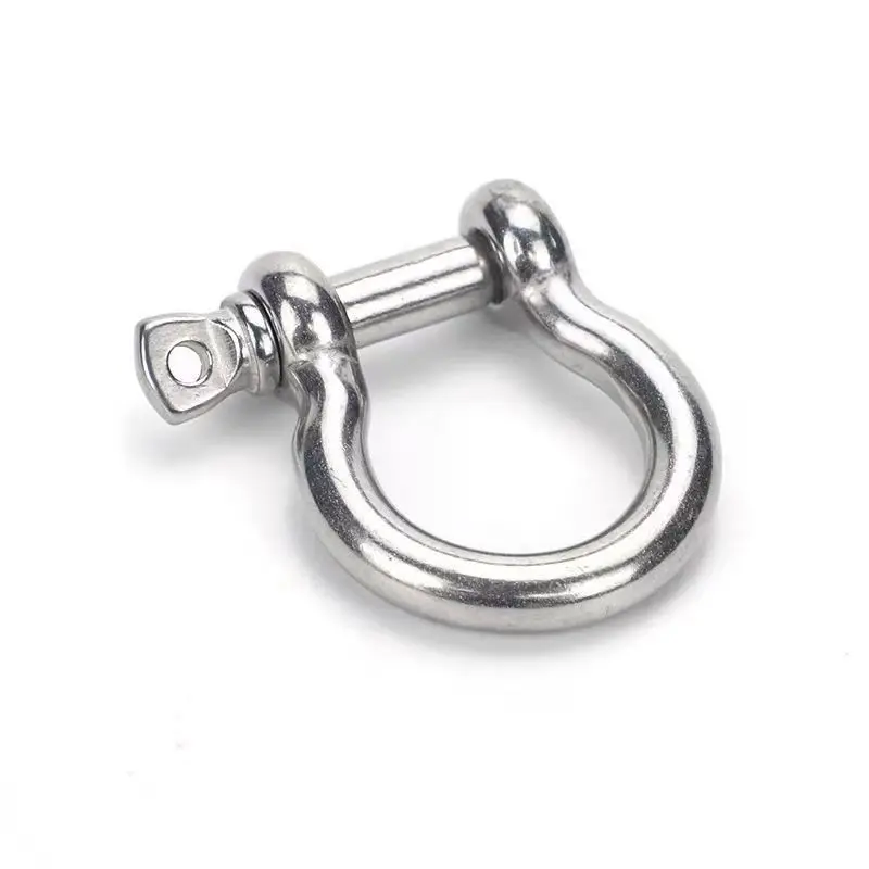 304 Stainless Steel Straight D Shackle, Heavy Duty D Rigging Shackle Hooks for Boat Rigging Hardware, M4-M16 Multiple Sizes