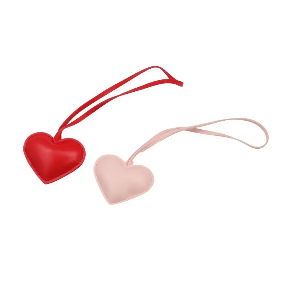 

Multi-color PU Leather Heart Keychain Car Keyring Love PU Leather Hanger 14 Colors Fashion Bag Pendant Women