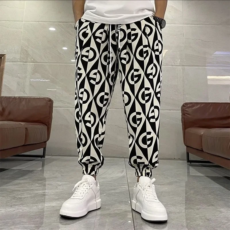 

Мужские весенне-летние новые трендовые цветные быстросохнущие повседневные брюки, модная одежда