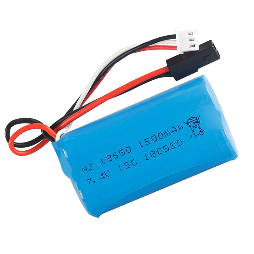 Batteria agli ioni di litio da 7,4 V 1500 mAh 18650 15C 5500 Spina per BG1518 BG1513 BG1515 BG1507 BG1506 1/12 2.4G pezzi di ricambio per camion RC