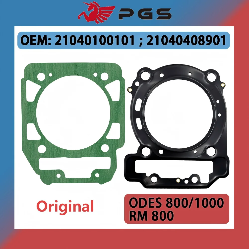 

1Set/ 2Set Original Cylinder Gasket and Cylinder Head Gasket For ODES 800 1000 ATV UTV parts 21040100101 21040408901