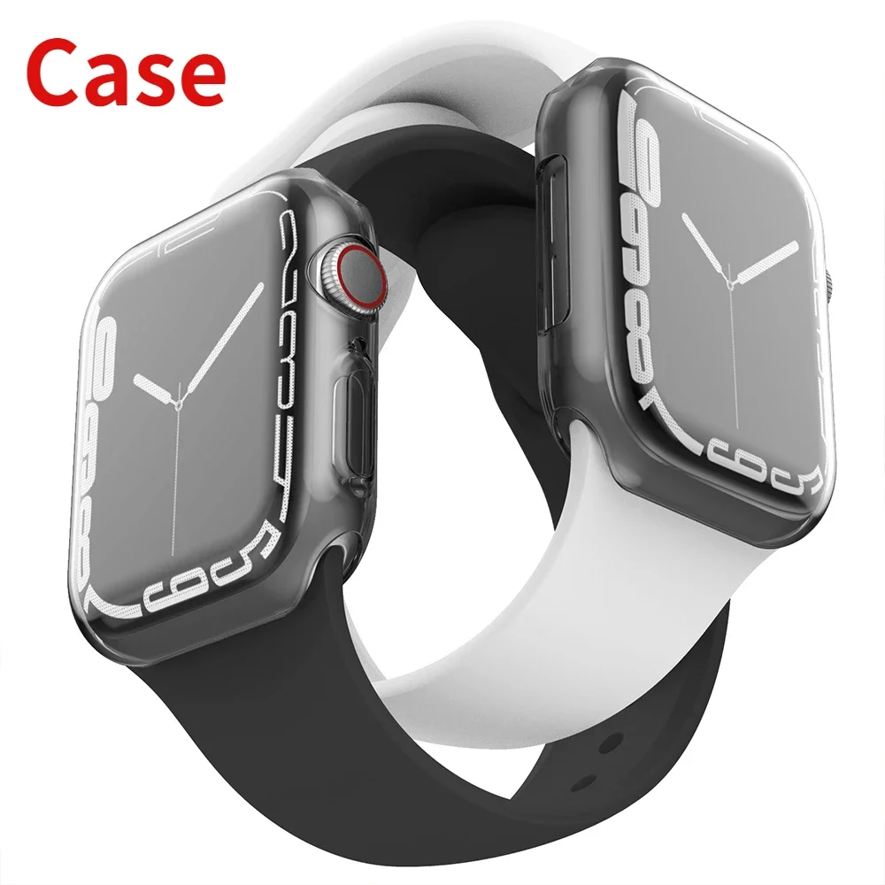 

Чехол из ТПУ для Apple Watch 45 мм, 41 мм, 44 мм, 40 мм, 42 мм, 38 мм, универсальный защитный чехол от падения iWatch Series 9 8 7 6 5 4 3 SE