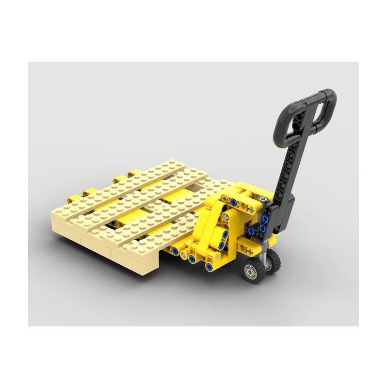 Trailer Heftruck Bouwstenen Model Handtransport Heftruck Transporter Montage DIY Speelgoed Kleine Deeltje Moc Set Bakstenen Geschenken