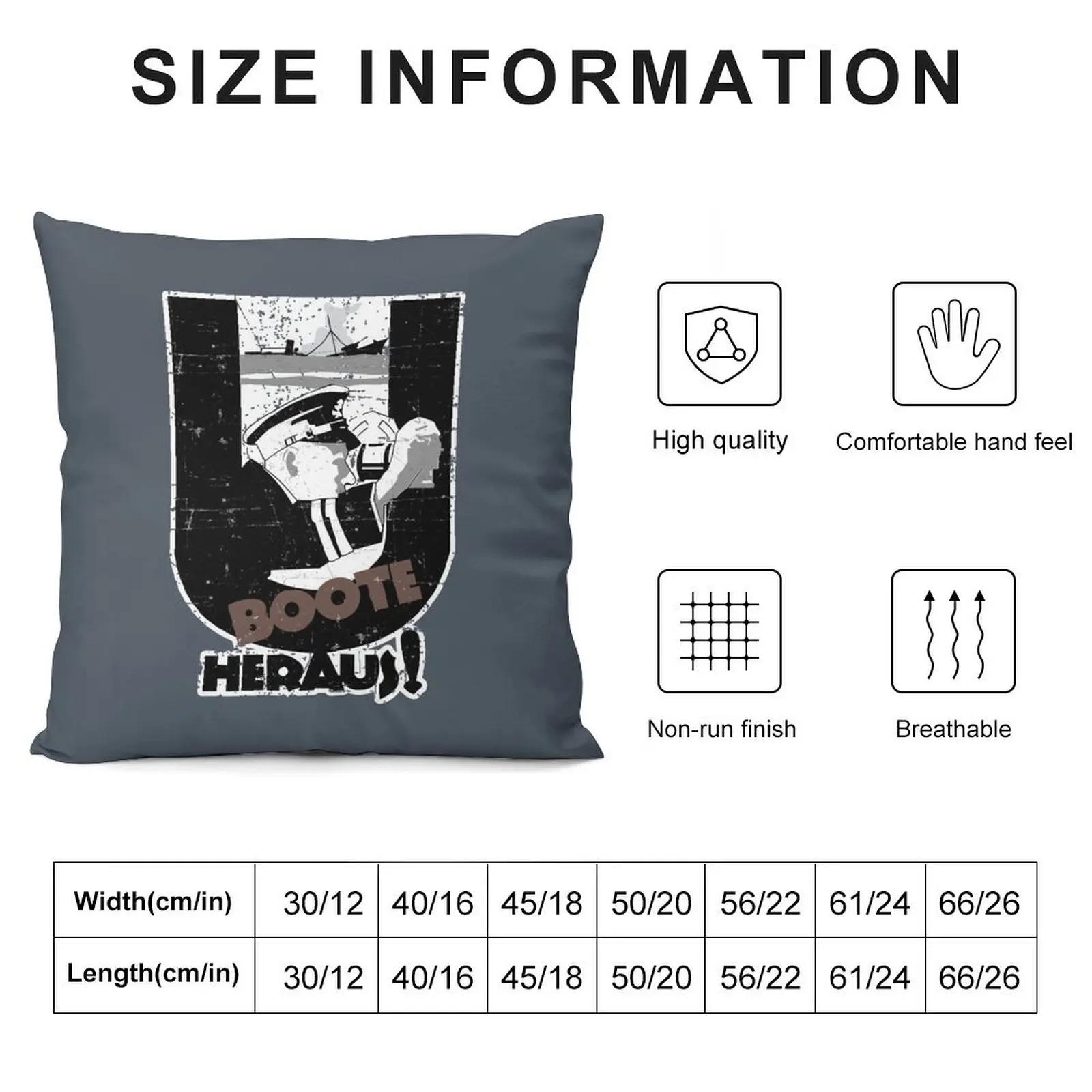 Kriegsmarine U-boat - Boote Heraus! - Grunge Style Throw Pillow Decorative Pillow Covers For Sofa pillow