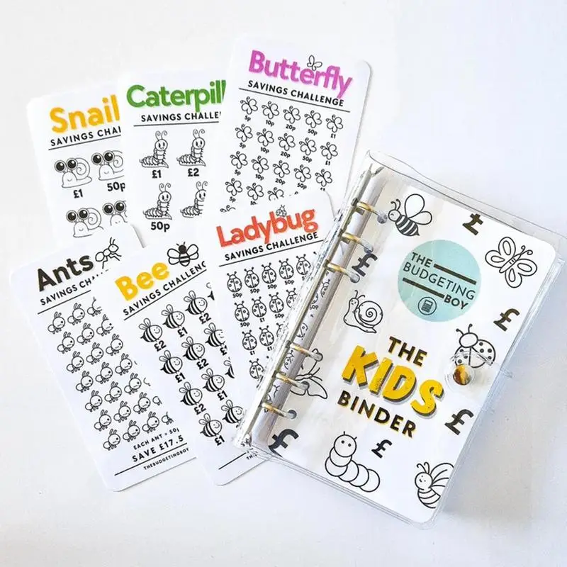 Бюджетная книга с животным узором, папка для экономии, бюджетный лист расходов, бюджетная книга, A6, конверт, папка для вызова для составления бюджета