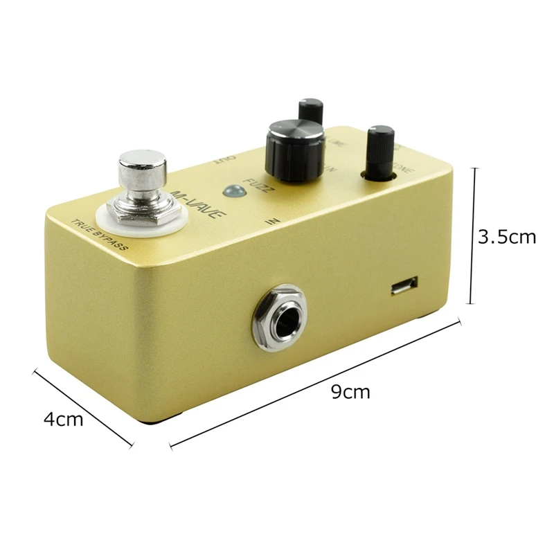 M-VAVE Vintage Fuzz Guitar Effect Pedal Zinc Alloy Shell True Bypass Guitar Pedal for Guitar Accessories Guitar Parts