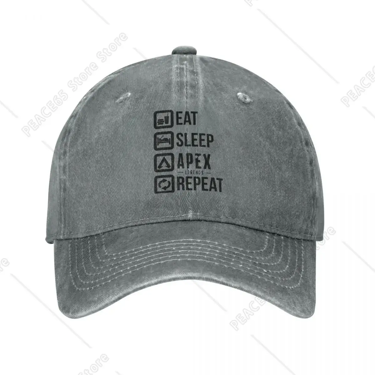 

Eat Sleep Apex Legends Repeat Baseball Caps Pathfinder Bangalore Game Distressed Denim Caps Hat Casual Outdoor Travel Sun Cap