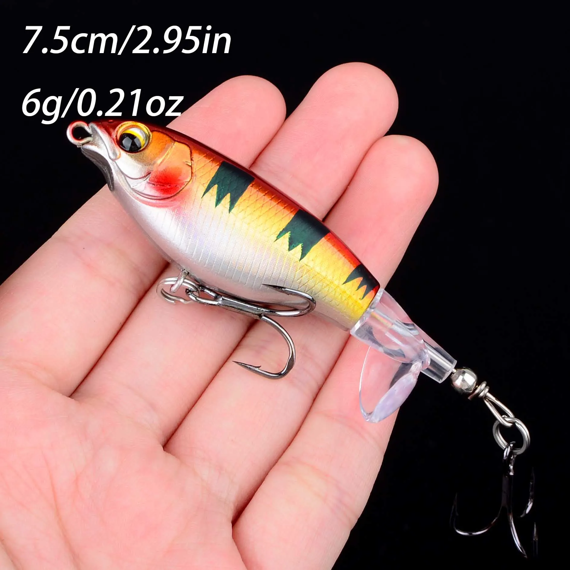 Whopper Popper Chopp – Swimbait de superficie con anzuelo 5X fuerte - imagen 4