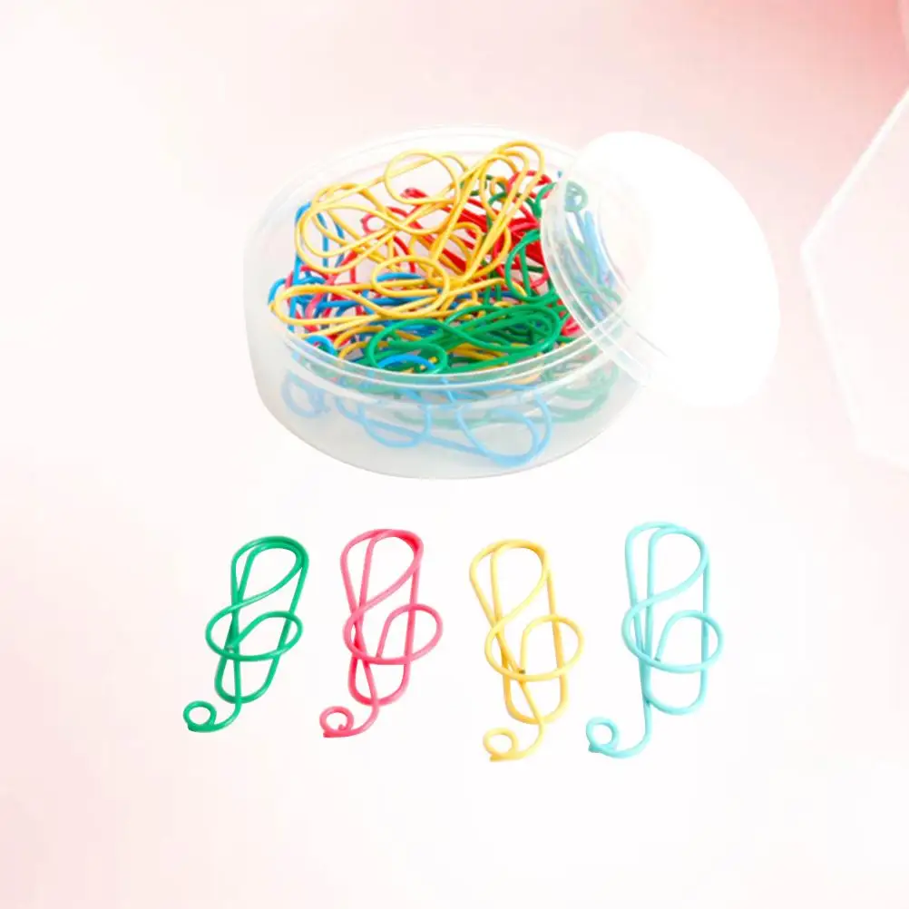 20pcs Colorful Paper Clip Set Metal Bookmark Note Shaped Clips Construction Ideal Gifts Teaching Rewards Students