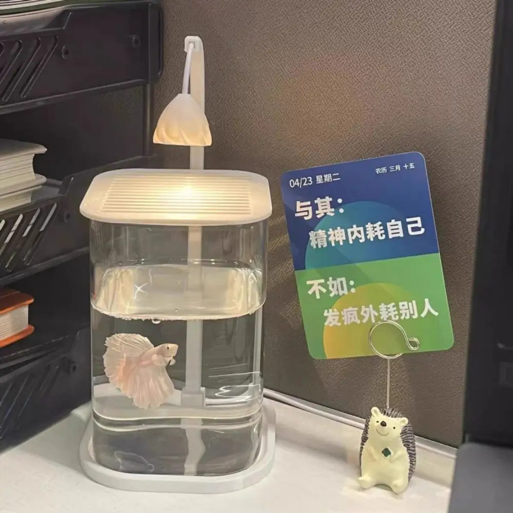 Aquarium Aquarium Setup High Transparency Acrylic Landscape Fish Tank Shatterproof LED Light Goldfish Tank with Lid Fishbowl Betta Fish - Aliexpress Deal