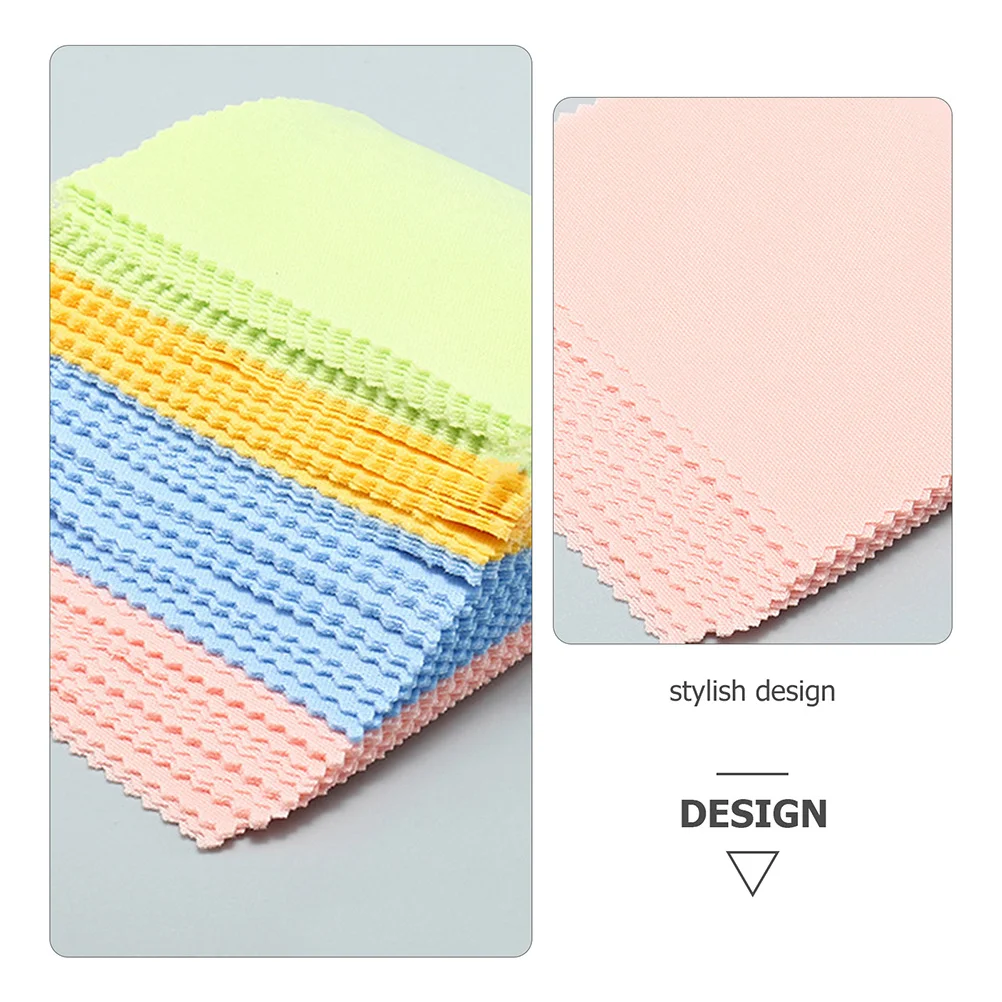 

100Pcs Premium Eyeglass Cleaning Cloth Small Wipe Cloths for Glass Surfaces Smudge-Free Polishing for Lenses Screens Jewelry