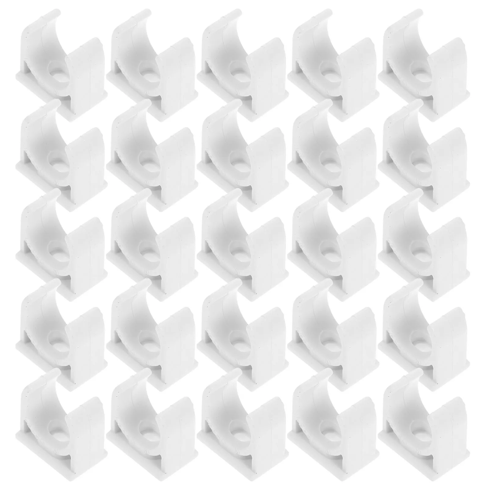 

50Pcs U Type Pipe Clamp 20Mm Heavy Duty PVC Band for Hose Fixing Support Riding Horse Mount Clasp for Water Fuel