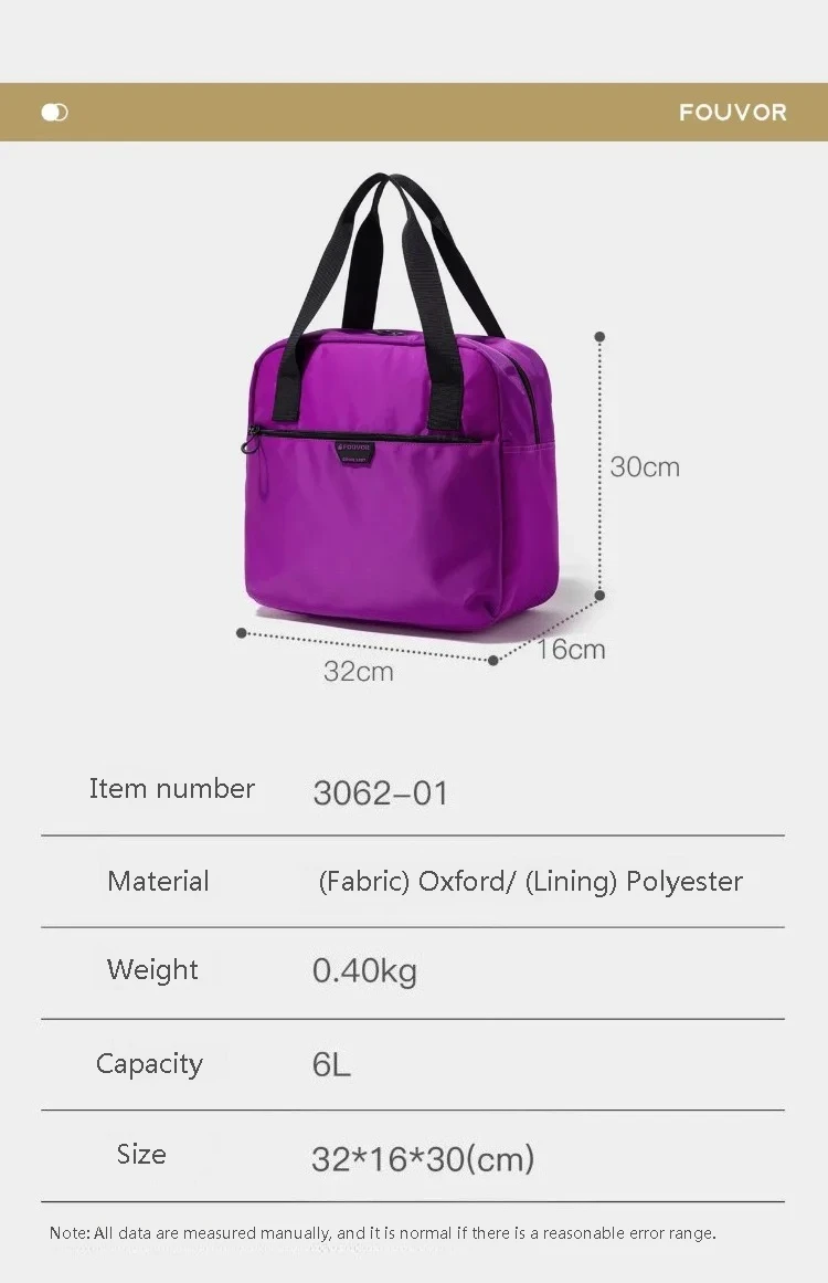Fouvor Large Capacity Travel Bag Women Duffel Bags Luggage Organizer Weekend Carry On Sports Bags with Luggage Sleeve 3062-01 view 4