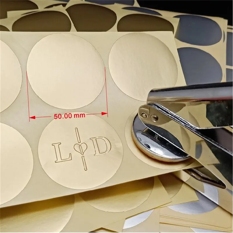 120pcs 50mm Embosser Sticker for Embossing Stamp ,Customize Embosser seal ,Diy Embossing Seal for Card,University Certificate