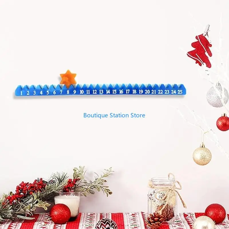 

Y55F Resin Count Down to Christmas Mold Christmas Ornament Mold Advent Calendar Silicone Mold Set for DIY Holiday Home Decor