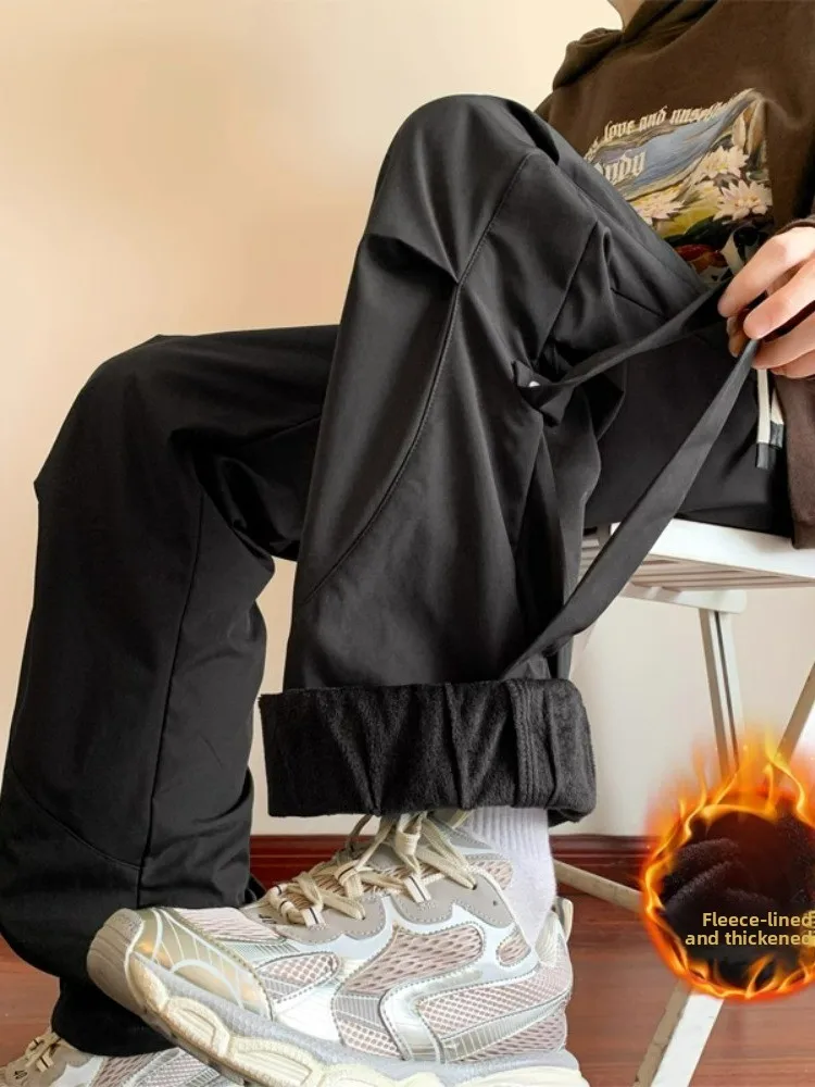 

Мужские зимние брюки для активного отдыха в американском ретро-стиле: парашютные, на флисовой подкладке, для походов и альпинизма