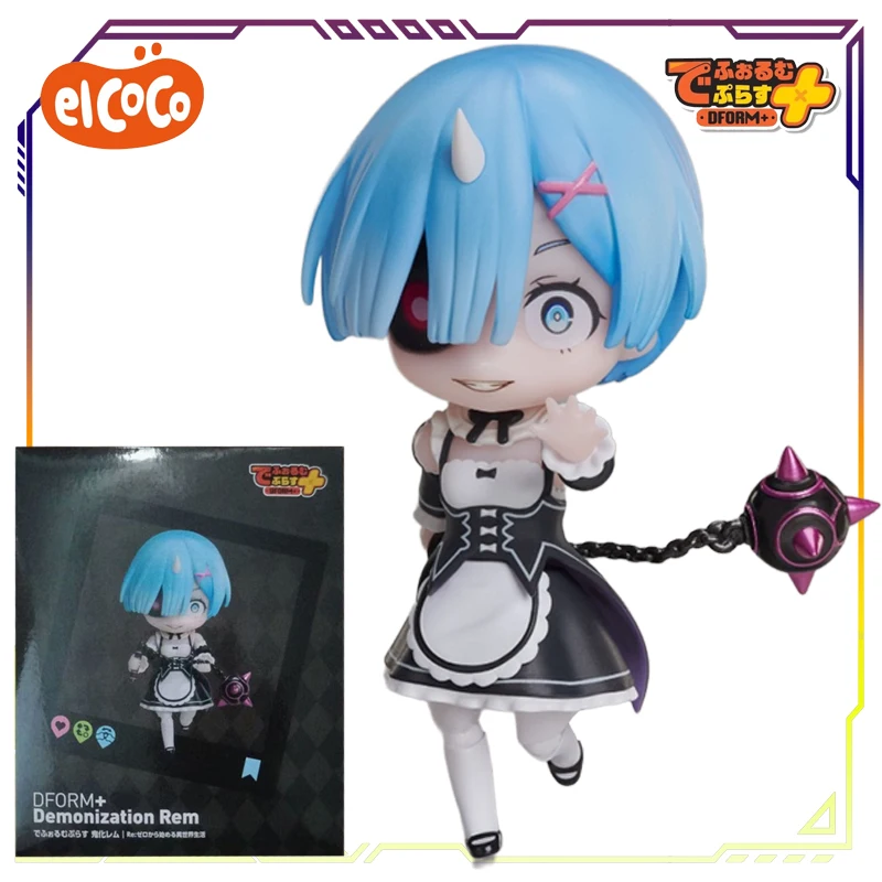 Elcoco original dform + re: life um mundo diferente da zero série lamb \ rem anime figura de ação modelo brinquedos presentes para meninos