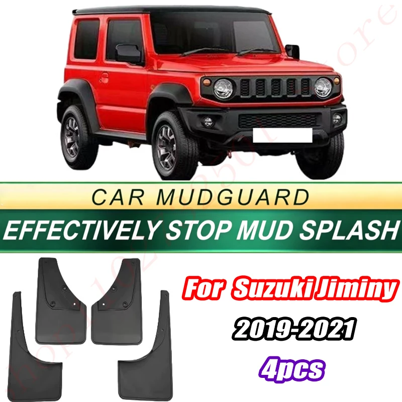 

For Suzuki Jiminy 2019 2020 2021 Model 4PCS Front Rear Mud Flaps Splash Guards Fender Mudguards Auto Accessories