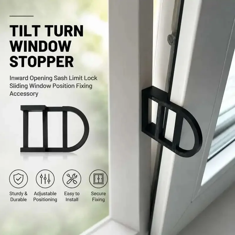 Tilt Turn Window Restrictor Inward Opening Sash Stop Lock Sliding Window Position Retaining Accessory