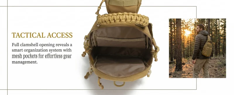 Outdoor Port Bag Pack Tactical Backpack Sling Shoulder Backpack Tactical Bag for Every Day Carry Commuting Chest Bag