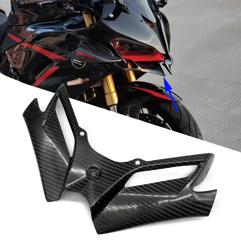 Fit For QJmotor SRK 600 Q600RR 2022 2023 Motorcycle Carbon Fiber Spoiler Fixed Wind Wing Protector Front Fairing Accessories NEW