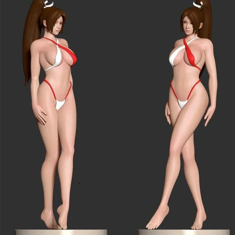 1/24 7.5cm Model Kits Miniature Bikini Girl Pretty Girl Unpainted No Color Sculpture RW-175