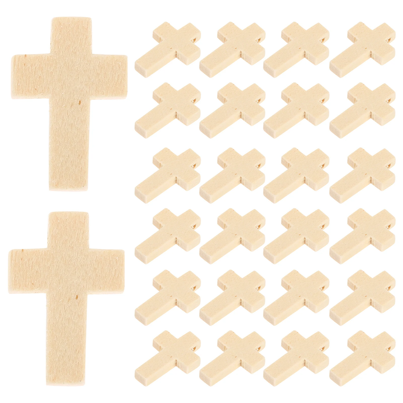 

Wooden Cross Pendant DIY Charms Craft Jewelry Making Necklace Bracelet Safe Material Durable Use Small Size Easy Storage Space