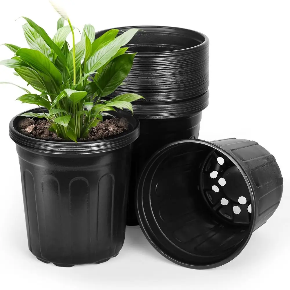 Flexible 2/3/5 Gallon Nursery Pots with Drainage for Outdoor Plants (2Gal-36pcs)