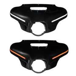 OEM Repacement Front Headlight Fairing  with DRL in White and Flow Amber Turn Signal for Harley Street Glide 2014-2024