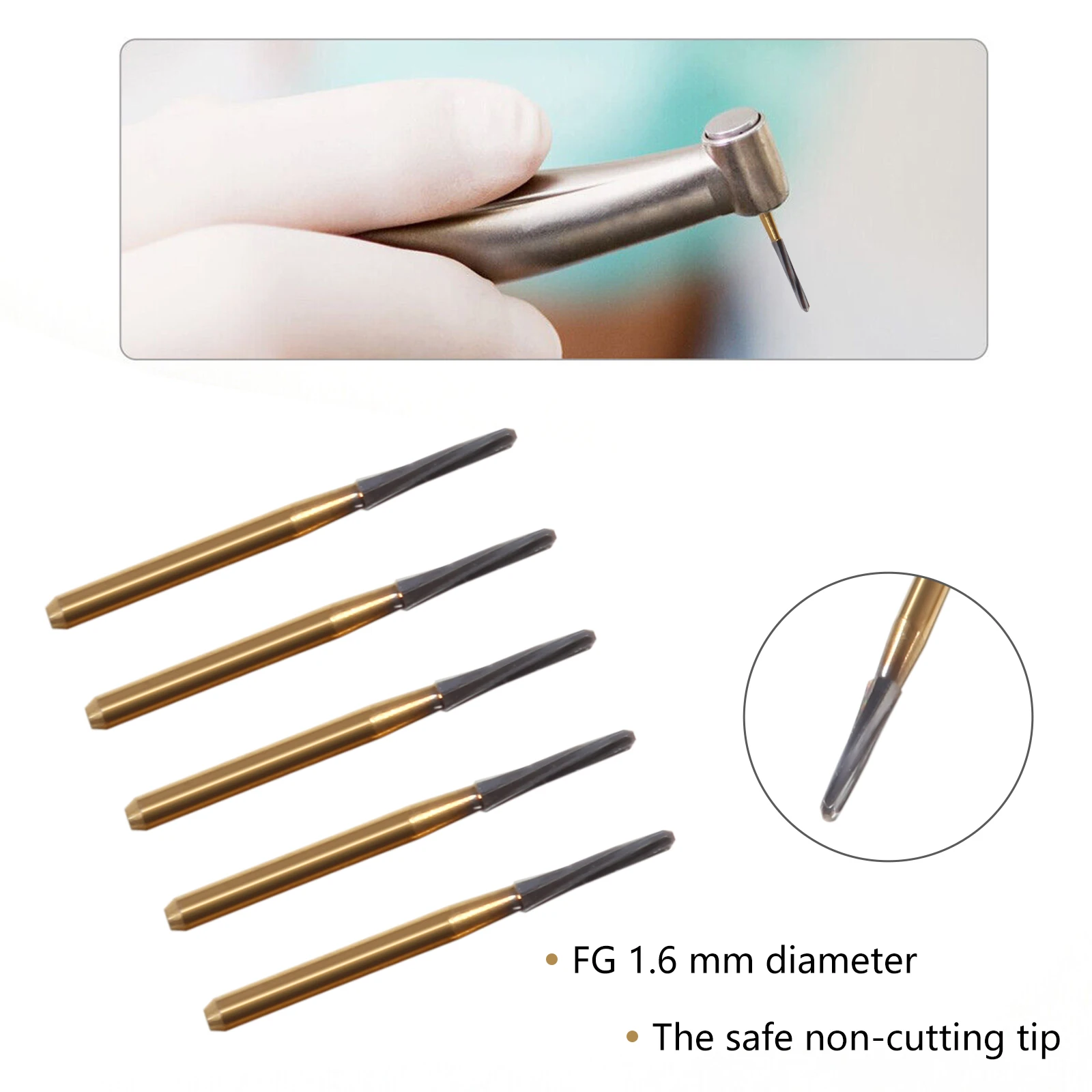 Dental Lab Surgical Endo Endo-Z Carbide Tungsten Steel Trim Finishing Drill FG 1.6m Bur 21/23/25/28mm Fit High Turbine Handpiece