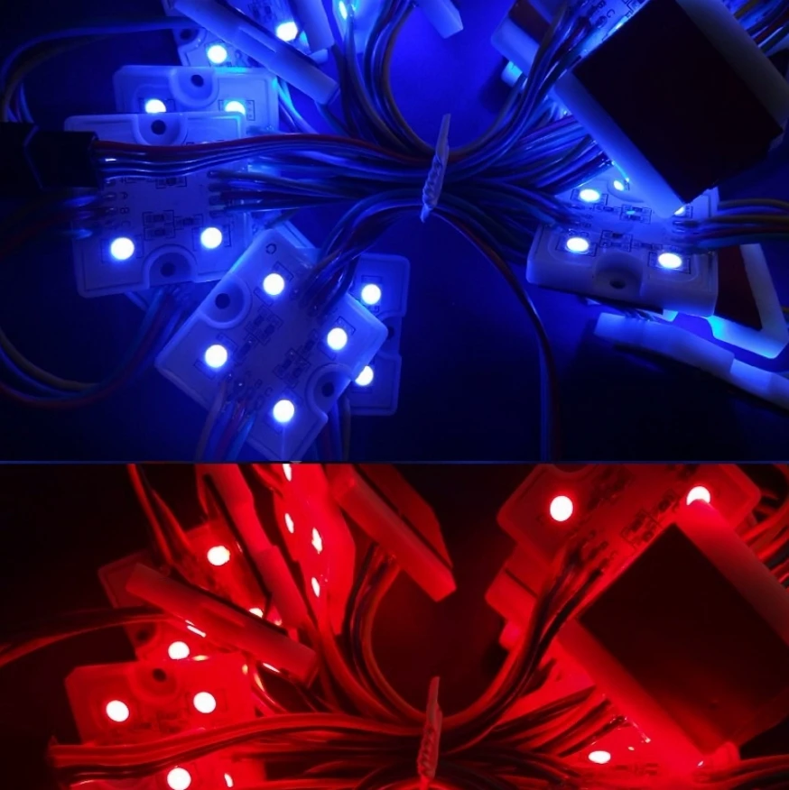 DC12V 4 LED 5050 Modules Waterproof Multicolors Injection Molding Patch LED Ultra Bright RGB Multicolor Module