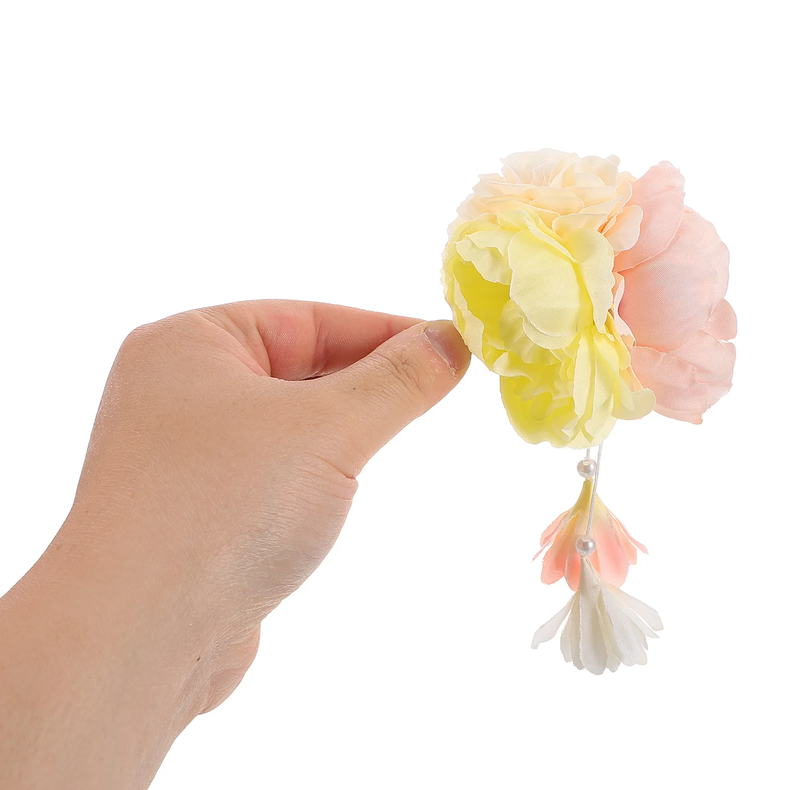 

Japanese Kimono Flower Hair Pin Artificial Peony Tassel Clip For Yukata Hanfu Traditional Wear Floral Hair Accessories