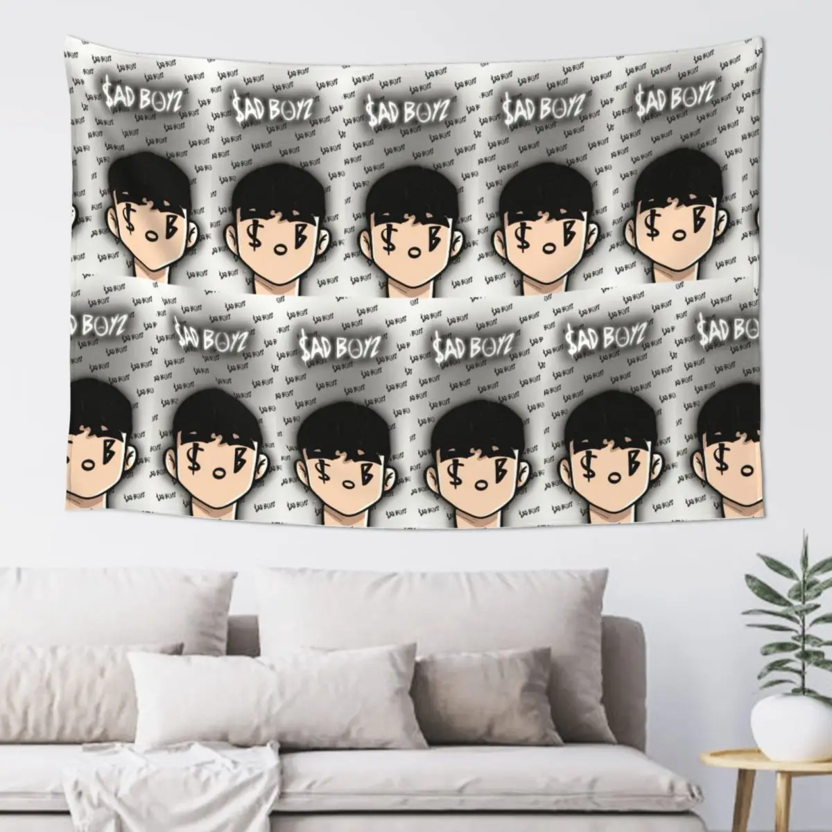 Junior H Sad Boyz Corridos Tumbados Mexico Tapestry Funny Wall Hanging Aesthetic Home Decor Tapestries for  Bedroom Dorm Room