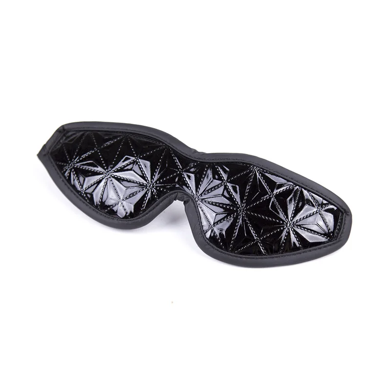 Women Sexy Costumes Erotic Leather Diamond Eye Mask Exotic Accessory For Fetish Couples Flirt Intimacy Goods Interest Blindfold